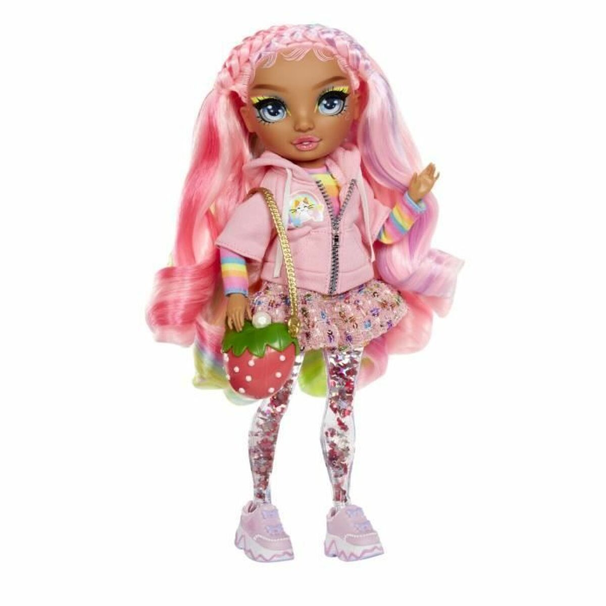 Rainbow High Sparkle & Shine pinkki, nukke ja asusteet-0