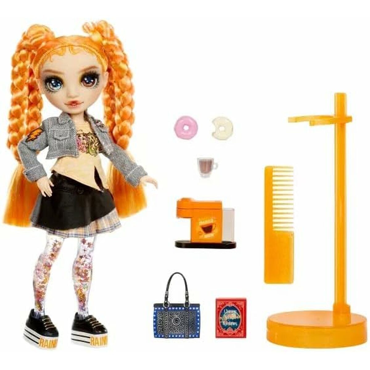 Rainbow High Sparkle & Shine oranssi, nukke ja asusteet-5
