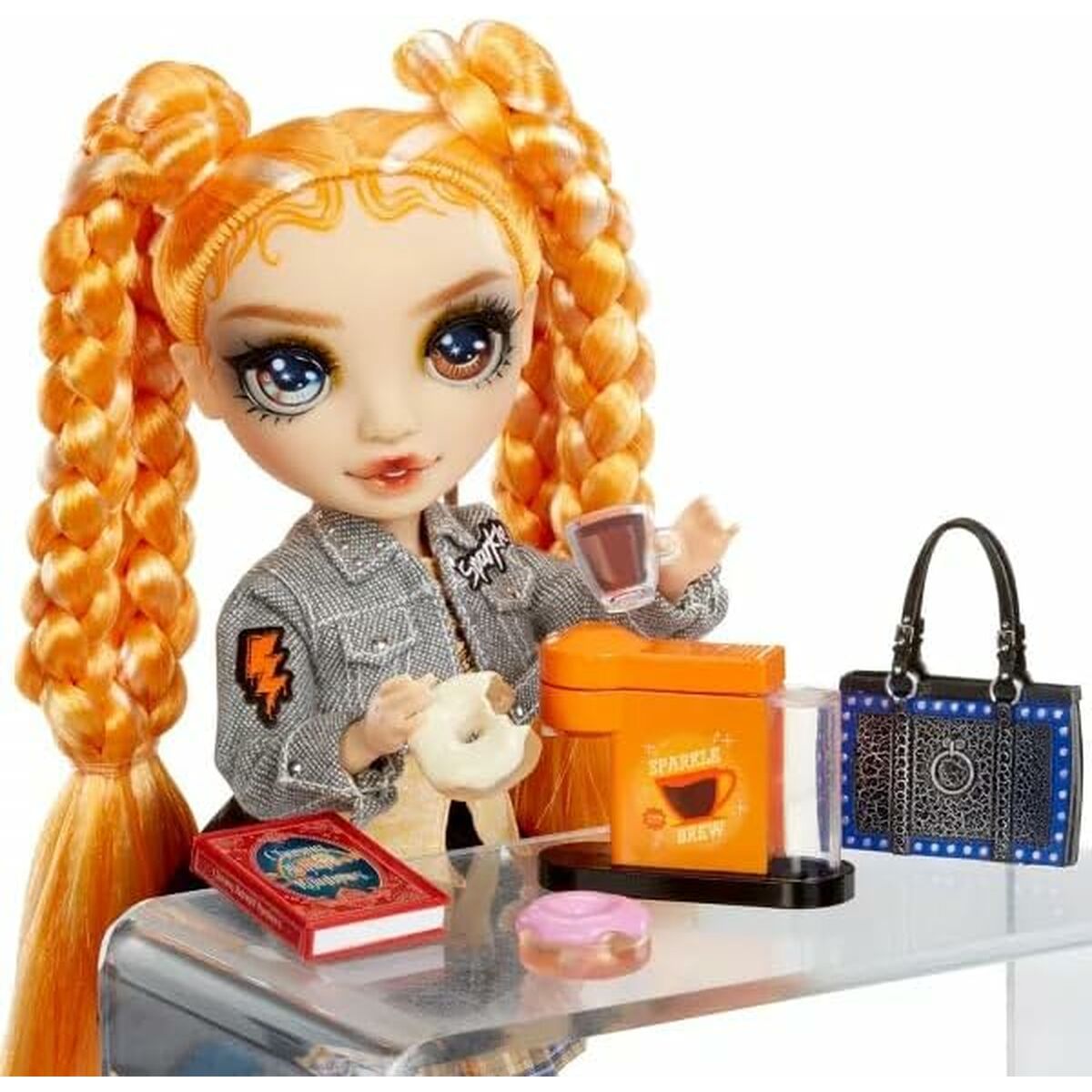 Rainbow High Sparkle & Shine oranssi, nukke ja asusteet-2