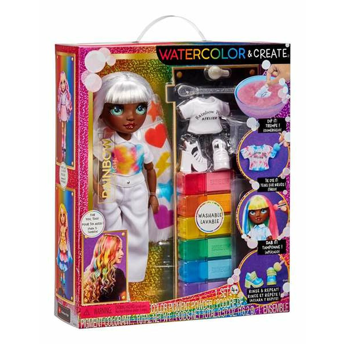Rainbow High Watercolour & Create, 22 cm, leikkisetti-3