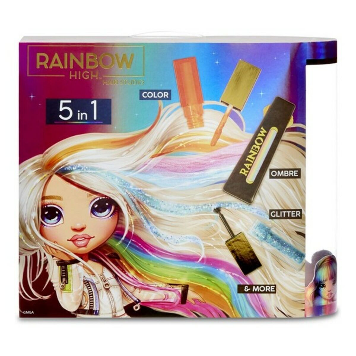 Rainbow High, Rainbow Hair Studio 5-in-1 (30 cm), leikkisetti-4