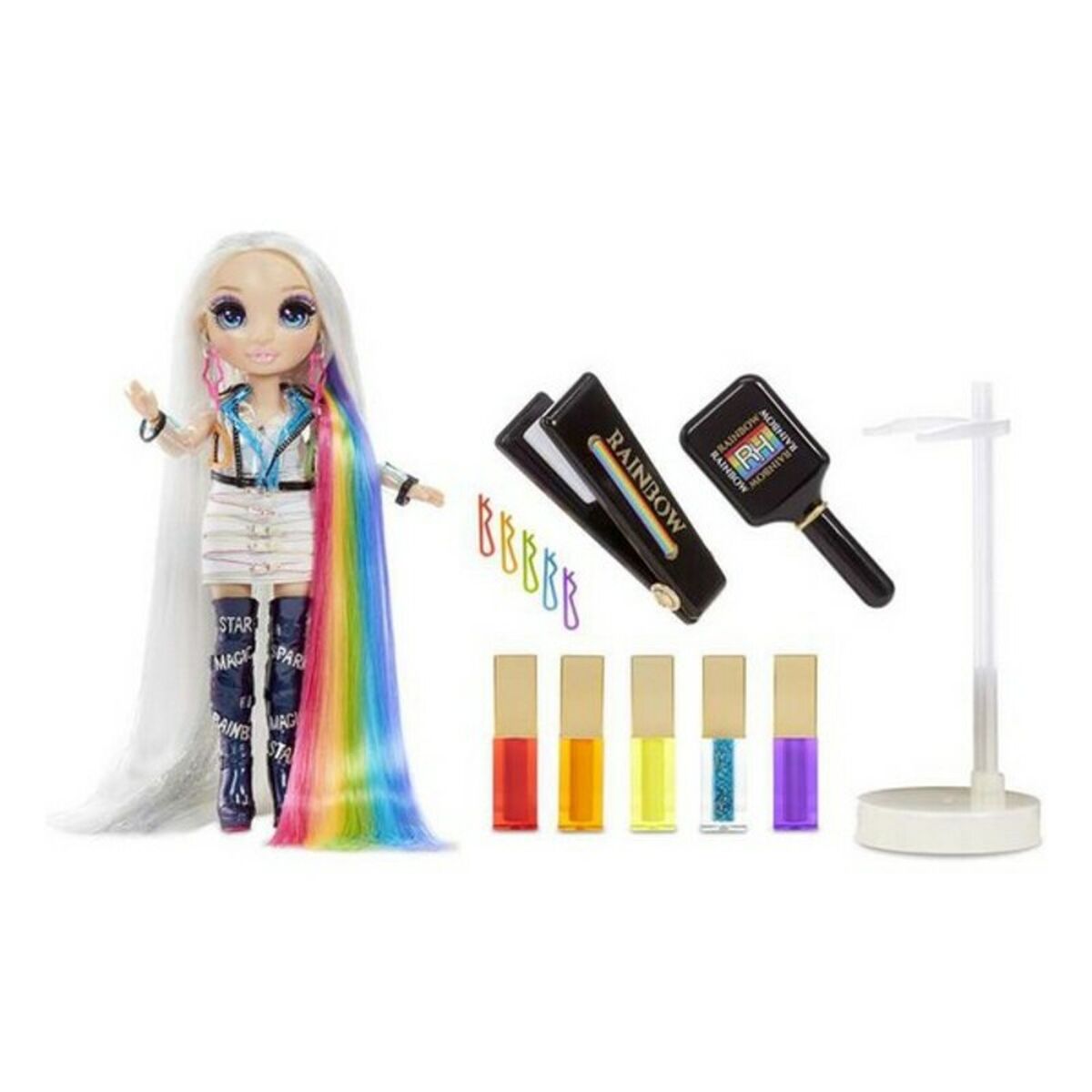 Rainbow High, Rainbow Hair Studio 5-in-1 (30 cm), leikkisetti-2
