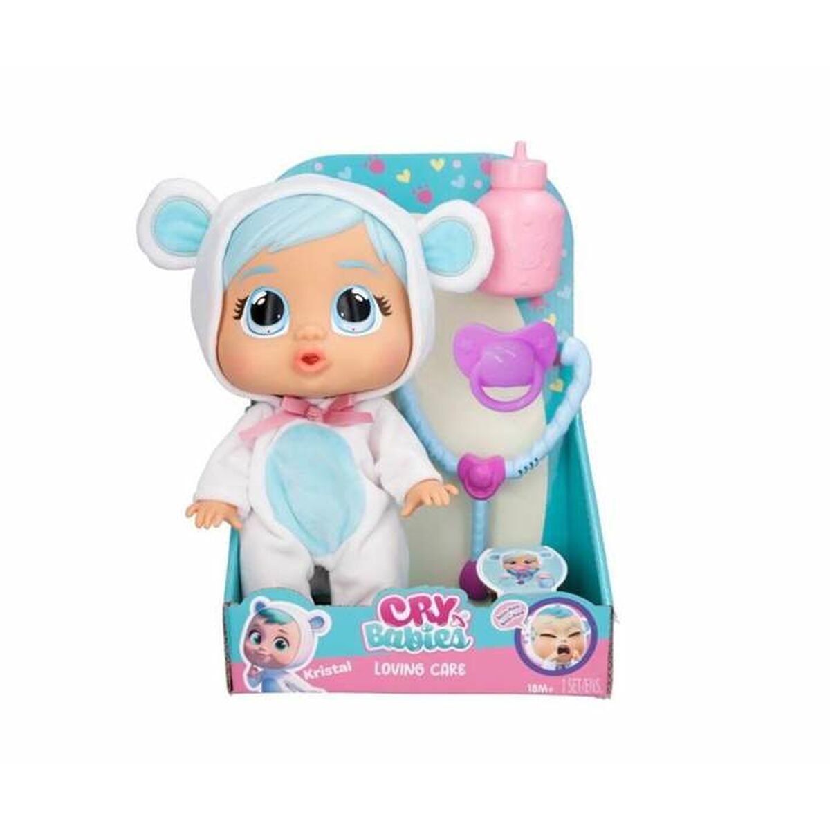 Vauvanukke, Cry Babies IMC Toys Kristal Loving Care 26 cm-9