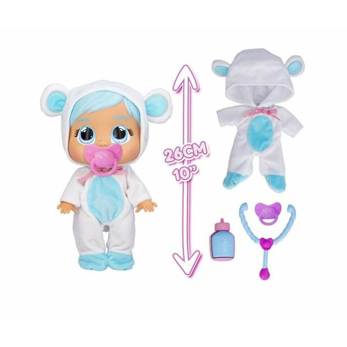 Vauvanukke, Cry Babies IMC Toys Kristal Loving Care 26 cm-8