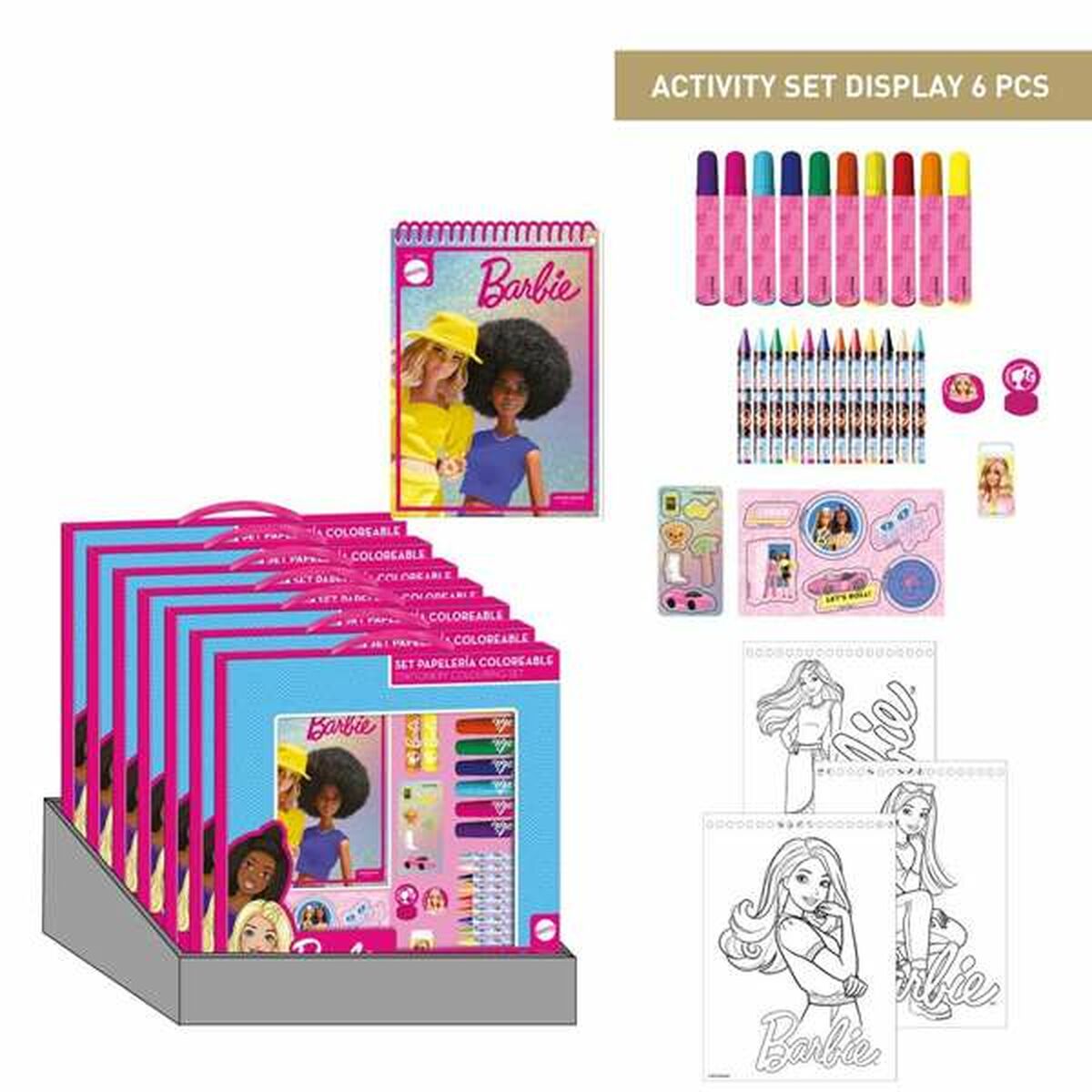 Stationery Set Barbie Pink-1