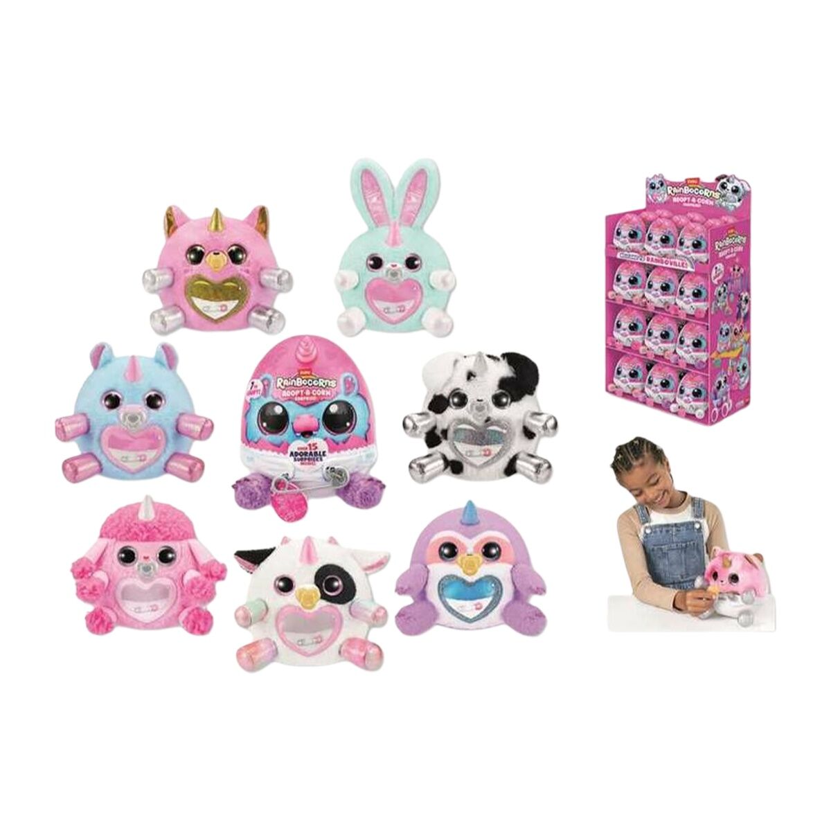 Pehmolelu yllätys, Adopt-A-Corn Rainbocorns, yllätys vauvahahmo-1