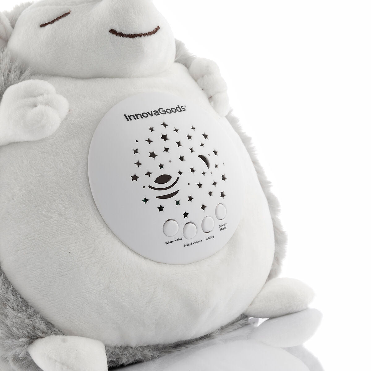 Siilipehmolelu, valkoisella kohinalla ja yövaloprojektorilla, Spikey InnovaGoods-2