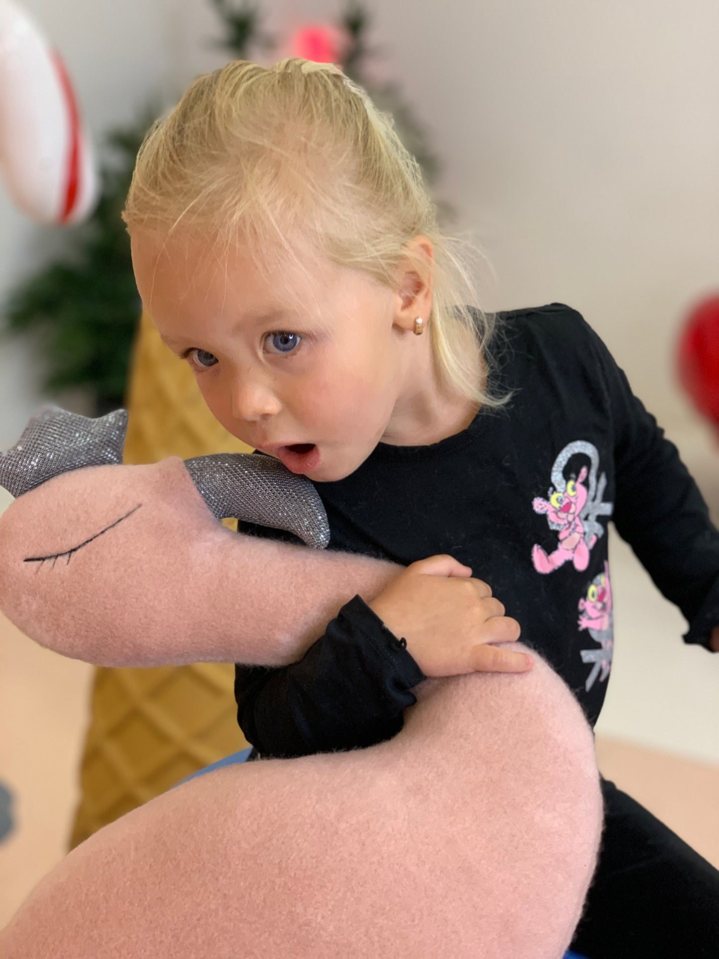 Pehmolelu-tyyny "Flamingo", vaaleanpunainen