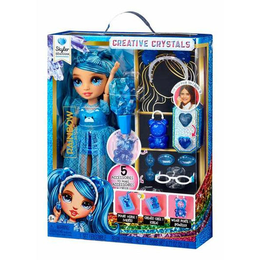 Rainbow High Creative Crystals Skyler, sininen, nukke ja diy asusteet-0