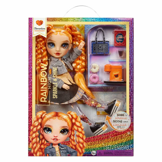Rainbow High Sparkle & Shine oranssi, nukke ja asusteet-0