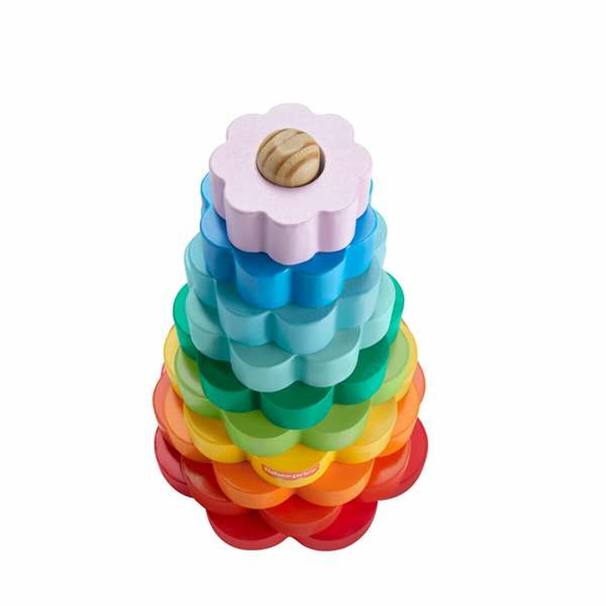 Fisher-Price puinen pinottava torni-2