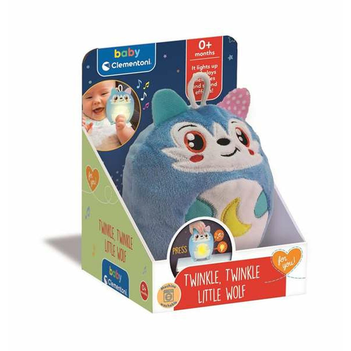Pehmosusi Baby Clementoni, rauhoittavat äänet ja valo-0