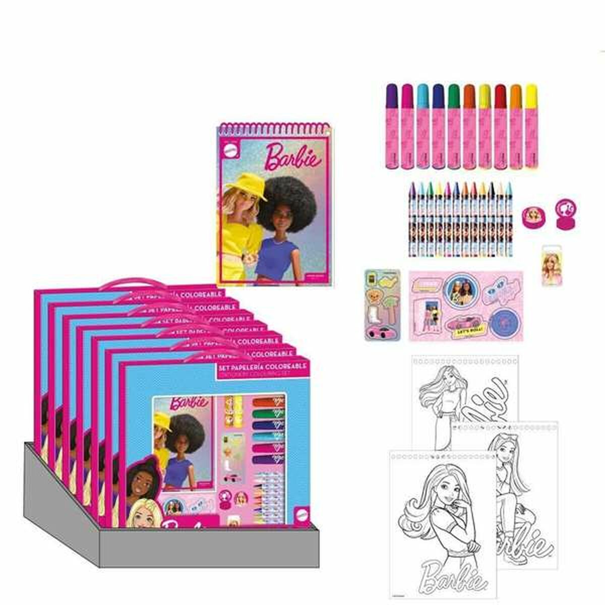 Stationery Set Barbie Pink-0
