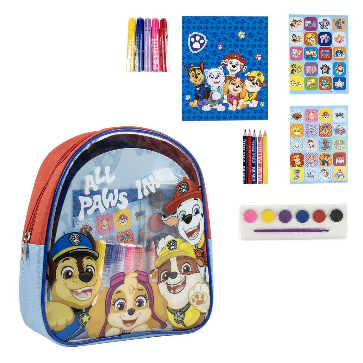 Paw Patrol reppu ja piirustus-setti-0