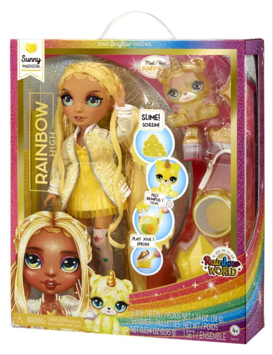 Rainbow High Sunny, nukke, lemmikki ja asusteet