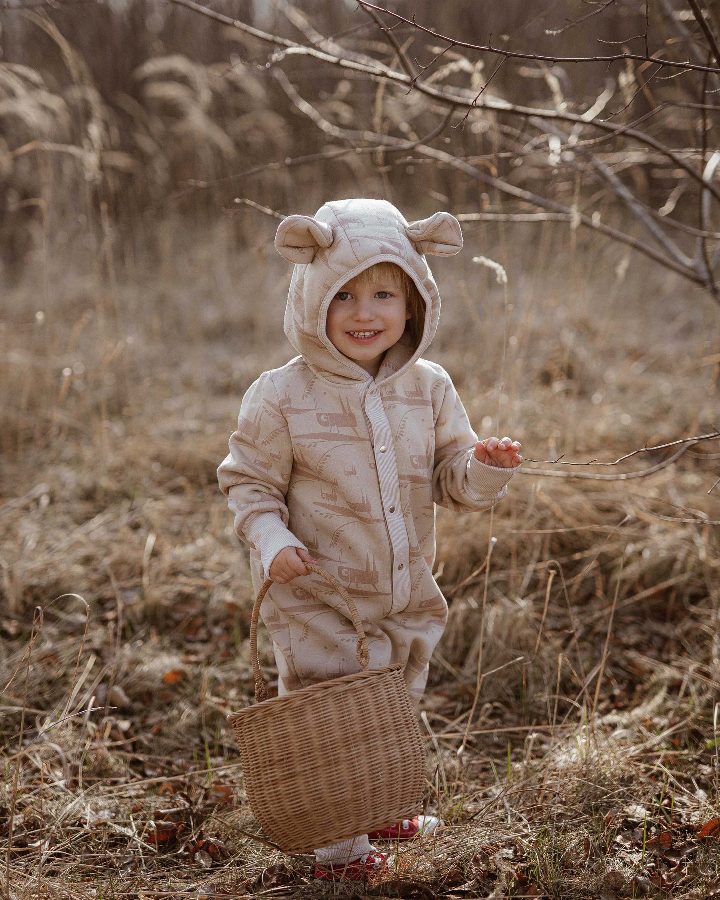 Baby Jumpsuit with Hood - Grasshopper