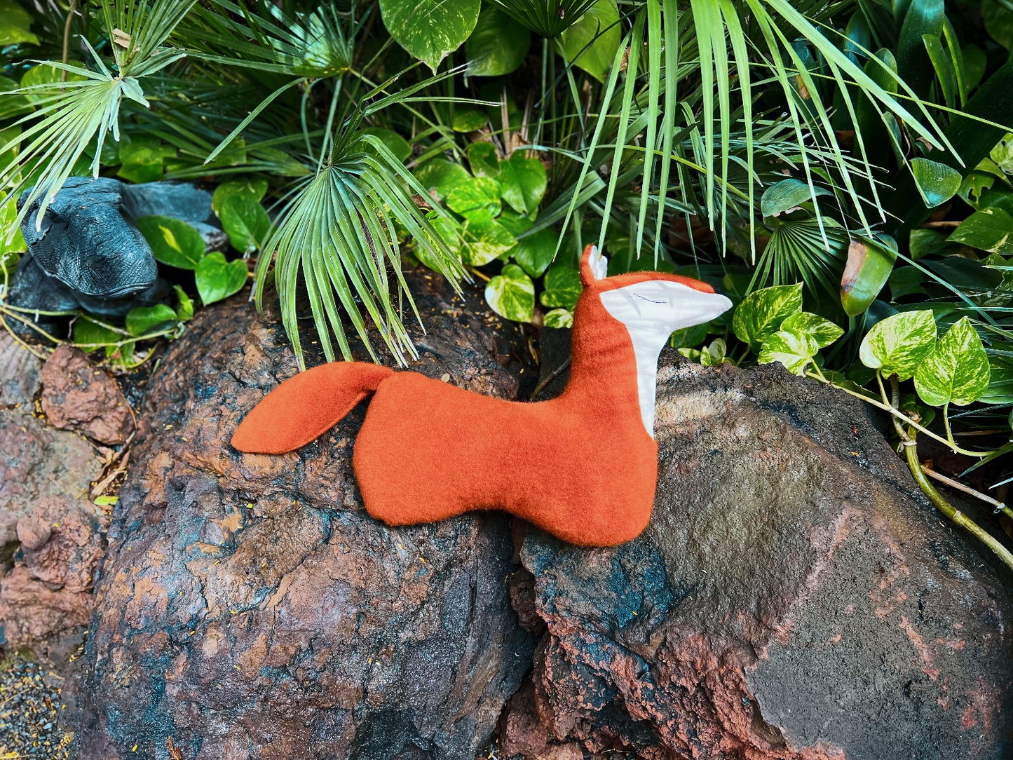Pehmolelu-tyyny "Kettu", oranssinpunainen