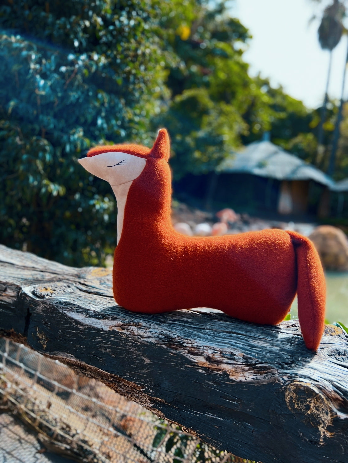 Pehmolelu-tyyny "Kettu", oranssinpunainen