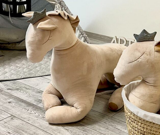 Jättimäinen pehmolelu siivetön Pegasus – Kermanvärinen